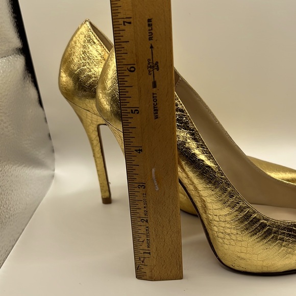 Glamorous KORS MICHAEL KORS Gold Shoes with Snakeskin effect leather Size 7 - Picture 13 of 13